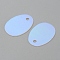 Laser PVC Pendants, Oval Charm, Cornflower Blue, 13x9x0.2mm, Hole: 1.4mm, about 50000pcs/1000g