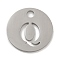 Non-Tarnish 304 Stainless Steel Pendants, Stainless Steel Color, Flat Round with Letter, Letter Q, 19x1.2mm, Hole: 2.5mm