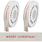 Artificial Fiber Ribbons, Word Merry Christmas, Red, 5/8 inch(15mm), about 10.00 Yards(9.14m)/Roll