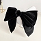 Big Bowknot Velvet Hair Barrettes, for Women Girls, Black, 140x165mm