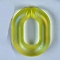 Transparent Acrylic Quick Link Connectors, AB Color Oval Links, Yellow, 19x14mm