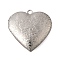 304 Stainless Steel Locket Pendants, Heart with Pattern Charms, Stainless Steel Color, 29x28.5x7mm, Hole: 2.5mm, Inner Diameter: 21.5x20.5mm