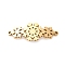 Ion Plating(IP) 304 Stainless Steel Link Connectors, Laser Cut, Snowflake, Golden, 11x28.5x1.5mm, Hole: 1.2mm