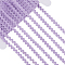 25 Yards Polyester Elastic Wavy Fringe Trim Ribbon, Stretchy Wave Bending Lace Trim, Lilac, 1/4 inch(7mm)