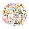 50Pcs PVC Self-Adhesive Picture Stickers, Food/Household Supplies, Mixed Shapes, 18~75x25~72x0.2mm, 50pcs/set