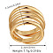 Brass Finger Rings, Golden, Cross, 22mm