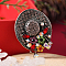Christmas Theme Alloy Rhinestone Brooch Pin, Hat
