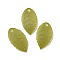 Heat Shrink Plastic Pendants, Leaf Charms, Olive Drab, 21.5x12x1mm, Hole: 1.4mm