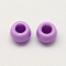 Opaque Acrylic European Beads, Large Hole Rondelle Beads, Medium Orchid, 8~9x6mm, Hole: 4mm, about 2200pcs/500g