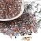 Transparent Colours Glass Round Beads, Round Hole, Faceted, Chocolate, 6x5.5mm, Hole: 1.2mm, about 2000pcs/pound