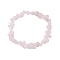 Natural Rose Quartz Chip Beaded Stretch Bracelets for Women Men, Inner Diameter: 1-7/8~2-3/8 inch(4.8~6cm)