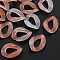 Acrylic Linking Rings, Quick Link Connectors, For Jewelry Curb Chains Making, Imitation Gemstone Style, Twist, Light Coral, 13x10x3mm, Inner Diameter: 4x7.5mm