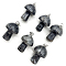 Natural Labradorite Pendants, Mushroom Charms, with Platinum Tone Metal Findings, 20x15mm
