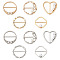 10Pcs 10 Style Alloy Slide Buckles, with Resin Imitation Pearl, Webbing Belts Buckles, Clothing Decorations, Mixed Color, 35~41.5x35~42x4~10.5mm, 1pcs/style