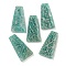 Natural Amazonite Pendants, Faceted Trapezoid Charms, 25x13x4mm, Hole: 1mm
