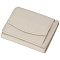 Cowhide Leather Wallets, Rectangle, Beige, 20.3x9.8x0.9cm