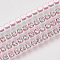 Electrophoresis Iron Rhinestone Strass Chains, Crystal Rhinestone Cup Chains, with Spool, Pink, SS6.5 Rhinestone: 2~2.1mm, about 10yards/roll