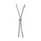Nylon Twisted Cord Bracelet, with Brass Cord End, for Slider Bracelet Making, Light Grey, 9 inch(22.8cm), Hole: 2.8mm, Single Chain Length: about 11.4cm