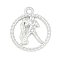 Twelve Constellations Alloy Pendants, Aquarius, 22.5x19x2.5mm, Hole: 1.8mm