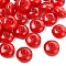 30Pcs Resin Beads, Rondelle, FireBrick, 10x6mm, Hole: 1.5mm