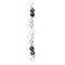 Faceted Round Natural Green Aventurinee & Malachite & Potato Natural Cultured Freshwater Pearl Beaded Connector Charms, with Copper Wire Loops, Light Gold, 41~43.5x5~5.5x3.8mm, Hole: 1.8mm
