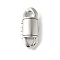 316 Surgical Stainless Steel Clasps, Oval, Stainless Steel Color, 20.5x8.5x4mm, Hole: 3x3.5mm