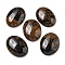 Natural Mahogany Obsidian Cabochons, Oval, 30x21.5~22x5~8.5mm