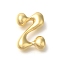 Rack Plating Brass Beads, Balloon Letter, for Personalized Name Necklaces Making, Long-Lasting Plated, Lead Free & Cadmium Free, Real 18K Gold Plated, Letter Z, 23.5x17.5x6.5mm, Hole: 2mm