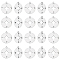 201 Stainless Steel Laser Cut Pendants, Compass, Stainless Steel Color, 22x19.5x1mm, Hole: 1.4mm, 20pcs/box