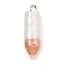 Resin Pencil Pendants, with Golden Zinc Alloy Loop, White, 35x10.5mm, Hole: 2mm