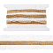 2 Yards(1.8m) Glass Seed Beaded Lace Trim Ribbon, 2.36 Inch Wide Organza Wired Wedding Ribbon with Tube Bead Sewing Edging Lace Trim Garment Accessorie for Dress Clothes Sewing Craft