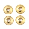 Brass Bead Cap, Long-Lasting Plated, Lead Free & Cadmium Free, Half Round, Real 18K Gold Plated, 3x1mm, Hole: 1mm