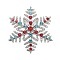 Christmas Alloy Rhinestone Cabochons, Golden, Snowflake, 53x47x6mm
