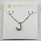 Brass Initial Pendant Necklaces for Women, Platinum, Letter J, 15.75 inch(40cm)
