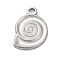 Ocean Theme 304 Stainless Steel Pendants, Stainless Steel Color, Conch, 15.5x10.5x1.5mm, Hole: 1.6mm