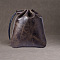 Leather Packing Pouches Drawstring Bags, Rectangle, Coconut Brown, 12.2x10.5x0.8cm