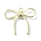 Alloy Pendant, Bowknot, Golden, 32x35.5x6mm, Hole: 3mm