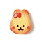 Cute Opaque Resin Cabochons, Imitation Cookies, Rabbit, 23.5x20.5x7.5mm