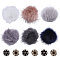6Pcs 6 Colors Faux Fox Fur Soft Pompom Ball, with Metal Snap Button, for Hats Shoes Scarves Bag Charms Accessories, Mixed Color, 100mm, 1pc/color