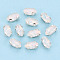 Sew on Rhinestone Montee Beads, with Brass Prong Settings, Garments Accessories, Horse Eye, Crystal, 7.5~8x4.2x3.5mm, Hole: 0.9mm, about 2000pcs/bag