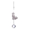 Metal Pet Hanging Ornaments, Window Rainbow Maker, Glass Round Tassel Hanging Suncatcher for Home Garden Porch Decoration, Dog, 500mm