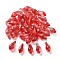 Handmade Gold Sand Lampwork Beads, Teardrop, Red, 19x8mm, Hole: 1mm