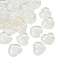 Transparent Resin Cabochons, with Glitter, Heart, Lemon Chiffon, 18x19.5x6.5mm