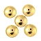 Brass Bead Cap, Long-Lasting Plated, Lead Free & Cadmium Free, Half Round, Real 18K Gold Plated, 8x2mm, Hole: 0.9mm