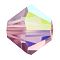Preciosa® Crystal Beads, Czech Crystal, Bicone(451 69 302 Rondelle), 20020 200 Light Amethyst AB, 6mm, Hole: 1mm
