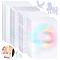32 Sheets 4 Styles A4 Laser Effect PET Heat Transfer Vinyl Sheets, Waterproof Holographic Iron On Vinyl for Garment Accessories, Rectangle, Mixed Shapes, 298x211x0.1mm, 8 sheets/style