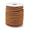 10M Polyester Braided Cord, Round, Goldenrod, 5mm, about 10.94 Yards(10m)/Roll