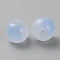 Two Tone Glass Beads, Round, Cornflower Blue, 8x7mm, Hole: 1.4mm