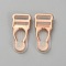 Alloy Underwear Strap Buckles, Bra Slider Hooks, with Silicone Findings, Rose Gold, 36x17x3.5mm, Hole: 19x9mm