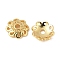 Brass Bead Caps, Lotus, Real 18K Gold Plated, 8x2mm, Hole: 1.6mm